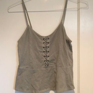 Green sleeveless crop top NEW WITH TAGS